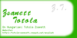 zsanett totola business card